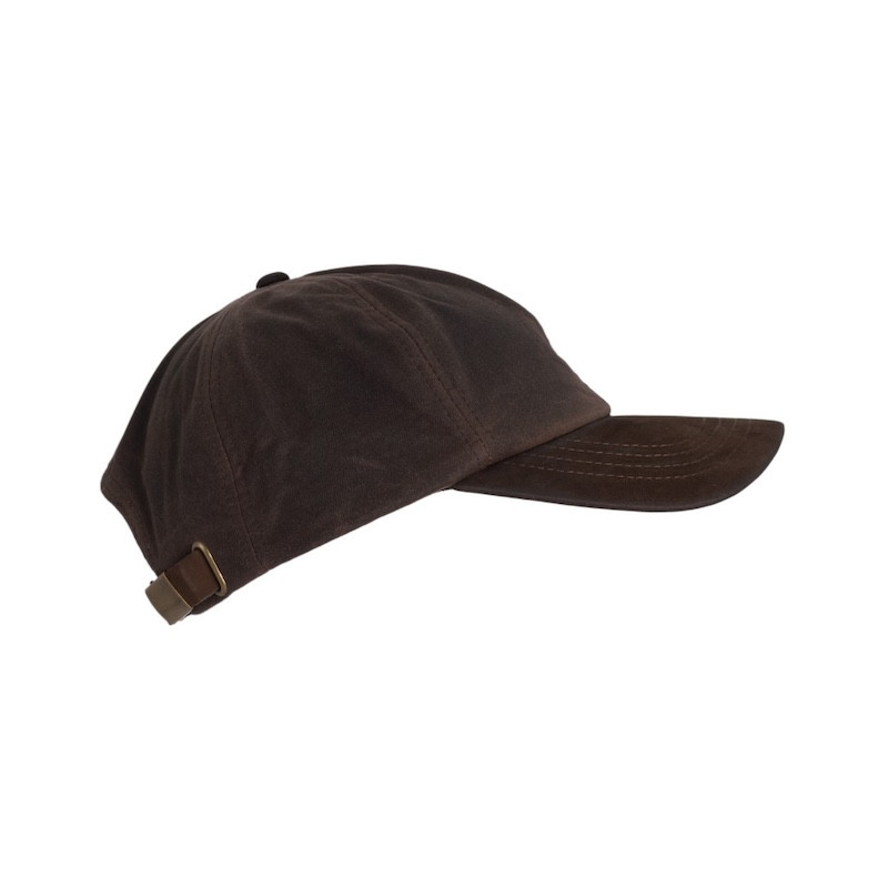 Made in UK Wax Stallington Baseball Cap with Suede Leather Peak One Size Brown